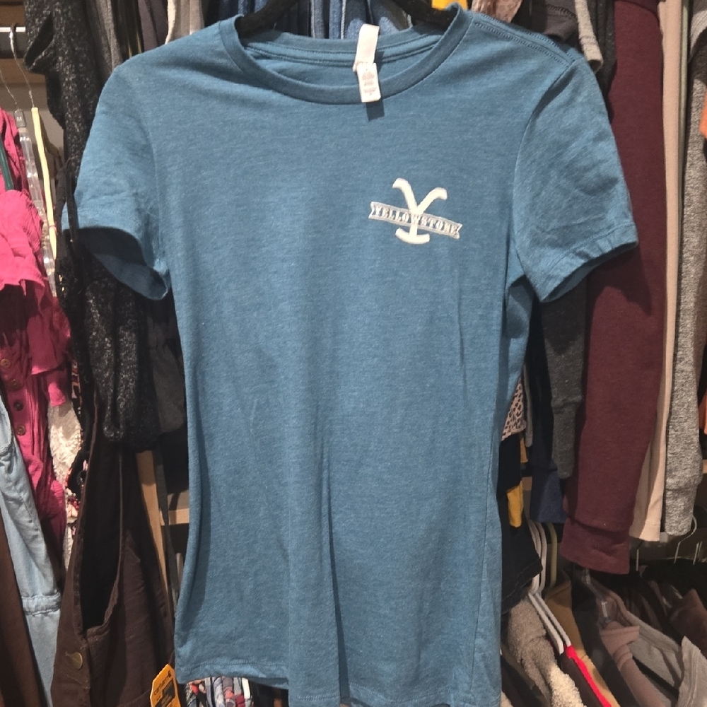 Womens Yellowstone Blue Graphic T-Shirt